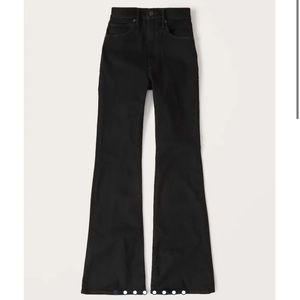 Black Abercrombie sculpt stretch high rise flares